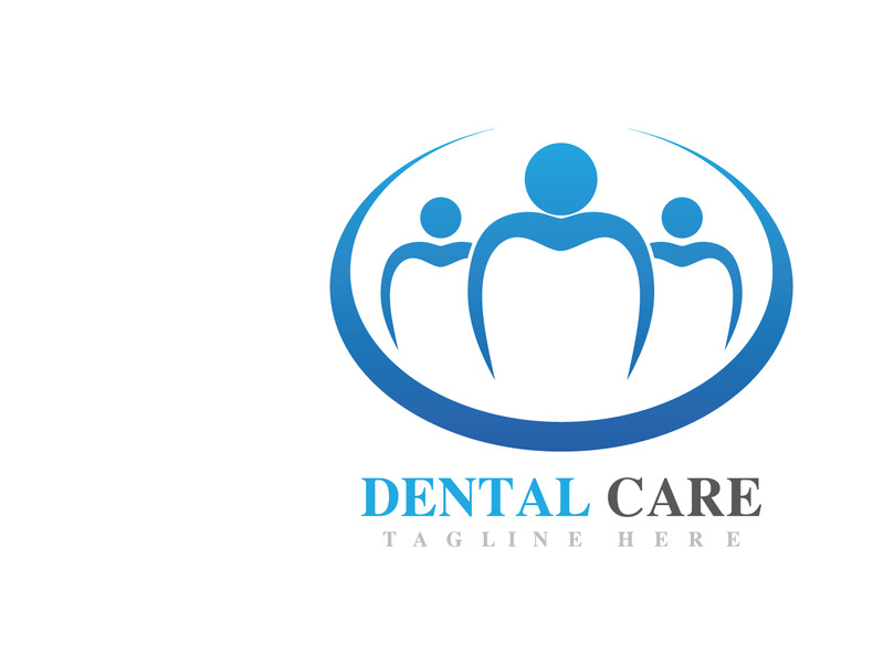 Dental care logo vector icon design