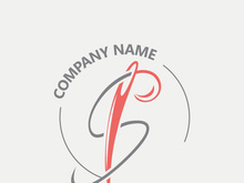 Needle and thread Sewing logo outline combination Line flat design template Simple icons. Concept tailor illustration