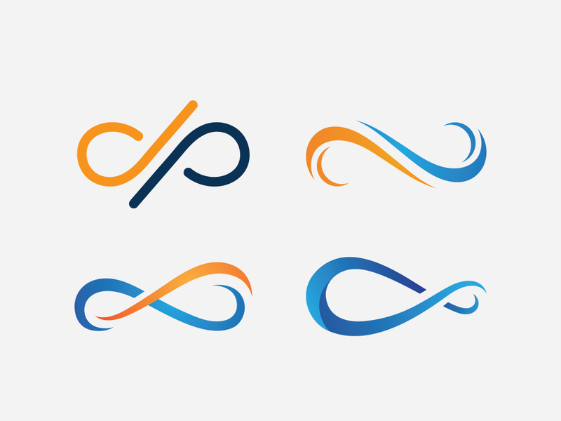 Infinity icon, vector template design