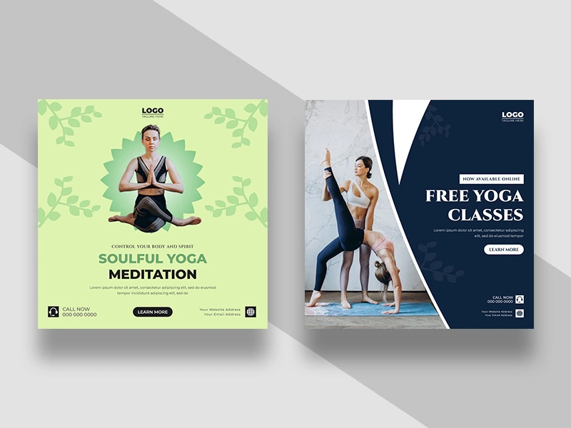 Yoga Fitness Instagram Post Banner Ver-4