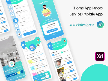 Home Appliances Service Mobile App UI Kit preview picture