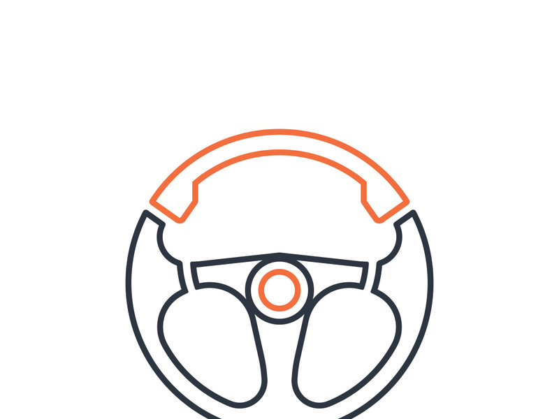 Steering Wheel vector image logo