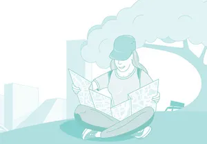 Illustrations of tourists