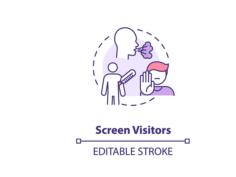 Screen visitors concept icon