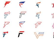 F letter initial Business Logo