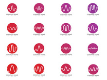 Sound wave icon logo element