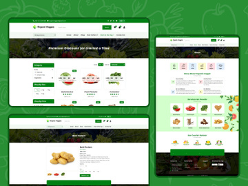 Organic Grocery Store Website Template preview picture