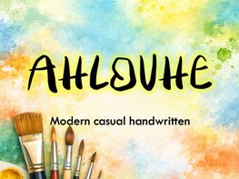 AHLOVHE – Modern Casual Handwritten Font (OTF) preview picture