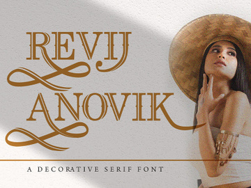 Revij Anovik - Decorative Serif Font preview picture