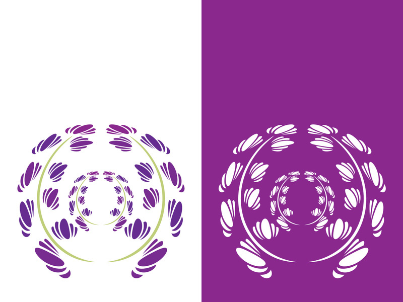 Fresh lavender flower logo vector flat design