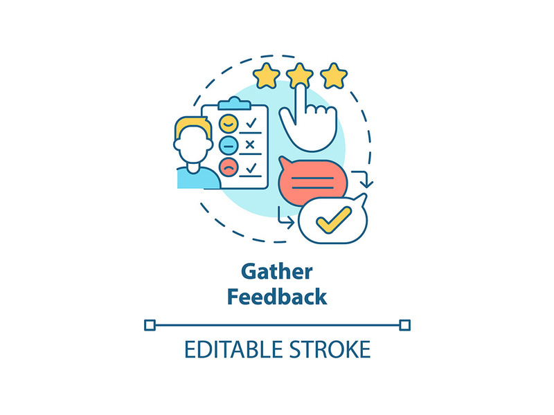 Gather feedback concept icon