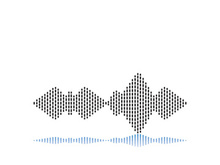 Sound waves vector illustration design template