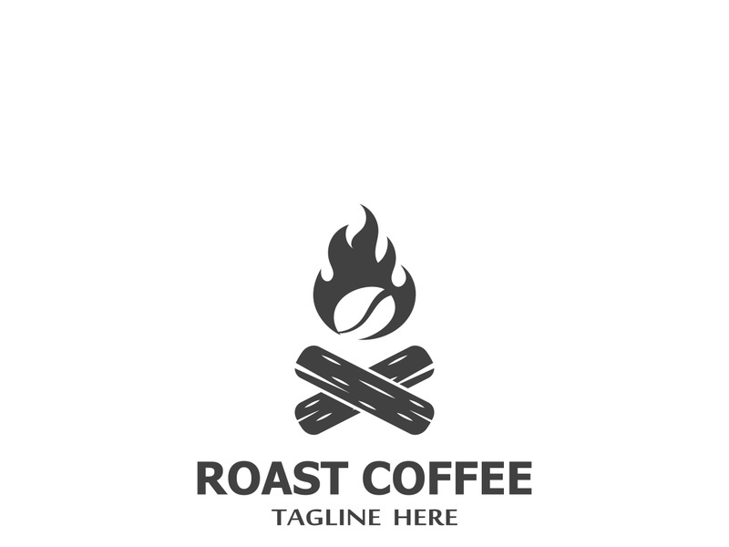 Premium coffee bean logo design.