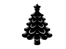 Stilisierte Weihnachtsbaum-Silhouette für Weihnachtsdekorationen