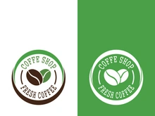 Coffee bean icon vector illustration template