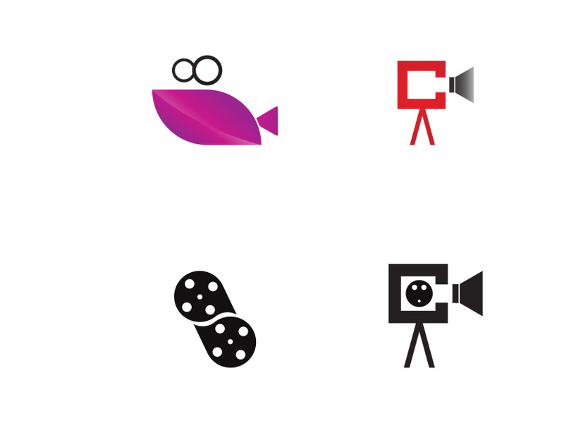 abstract film symbol and images illustration