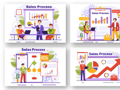 12 Sales Process Illustration
