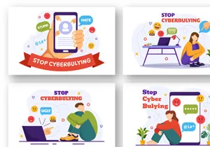 12 Stop Cyberbullying Illustration