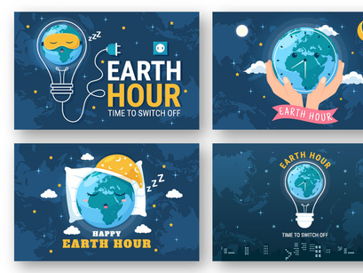 14 Happy Earth Hour Day Illustration