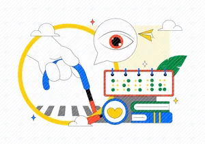 10 International White Cane Day Illustration