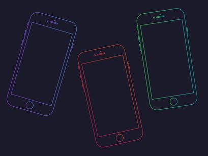 XXL Mockup Pack [Flat Design / Outline Design] 