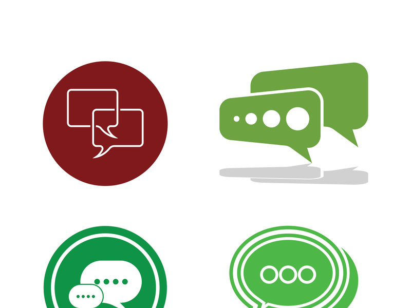 message bubble logo and symbol speech icon illustration
