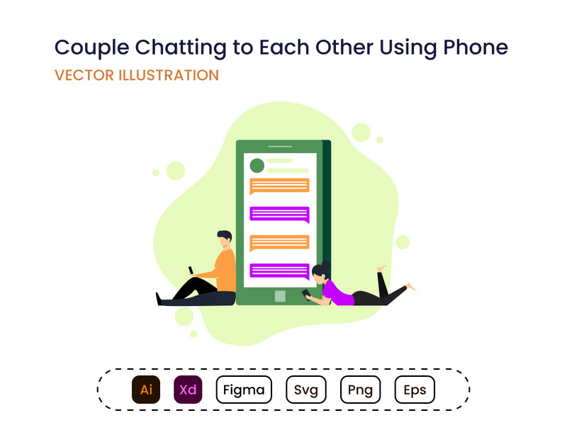 Couple Chatting to Each Other Using Phone