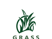 Grass logo image plant nature logo design template vector
