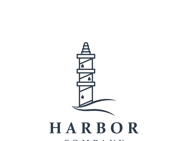 Lighthouse icon logo and vector illustration beacon tower design vintage symbol