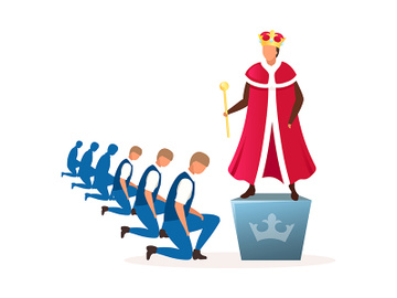 Monarchy political system metaphor flat vector illustration preview picture