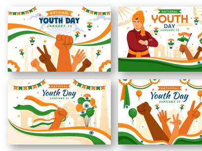 10 International Youth Day of India Illustration