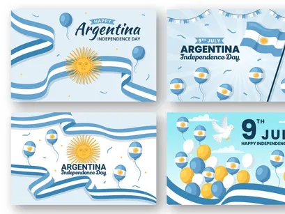 15 Happy Argentina Independence Day Illustration