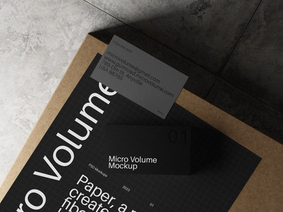 Business Card and Letter head Photoshop Mockup