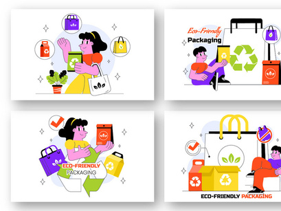 10 Eco Friendly Packaging Illustration