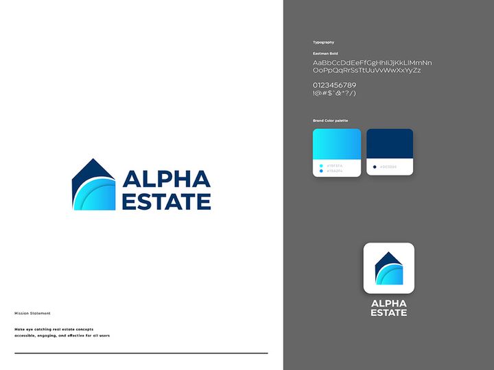 ALPHA Real Estate Logo Design Ideas