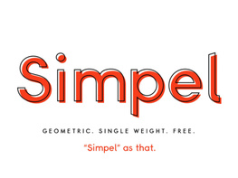 Simpel: Geometric sans-serif font preview picture