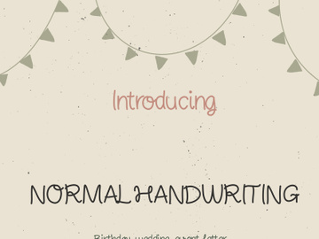 Normal handwriting font for branding, posters, invitations, social media graphics, and any creative projects preview picture