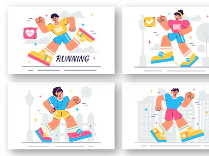 10 Jogging and Running Illustration