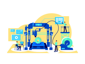 Process automation flat concept vector illustration preview picture