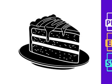 Dripping chocolate cake slice preview picture