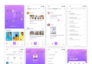Stranger Chat - Purple social app UIkit