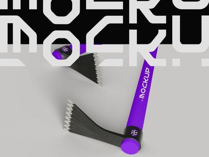Serrated Hoe Mockup