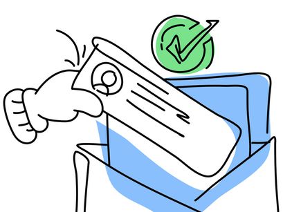 Flat Illustration Approved Stamp