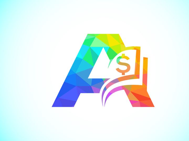 Finance and accounting logo low poly art style design vector template, Business finance logo