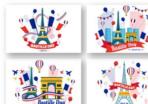 12 Happy Bastille Day Illustration