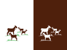 Goat logo template vector icon illustration design