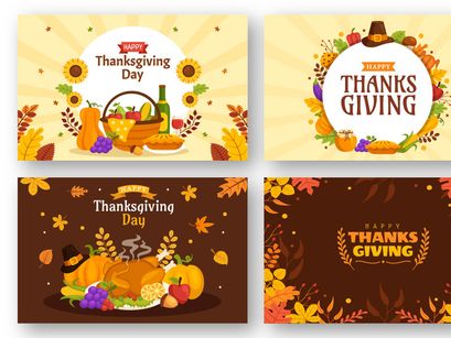 30 Happy Thanksgiving Day Illustration