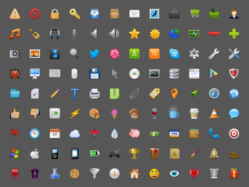 Ol' school gradient icons preview picture
