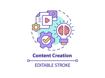 Content creation concept icon preview picture