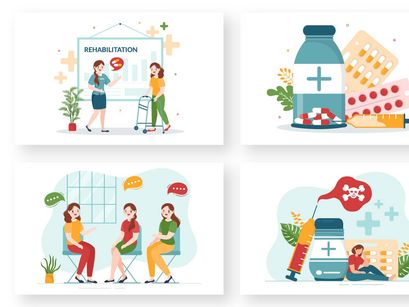 10 Rehabilitation or Physiotherapy Illustration